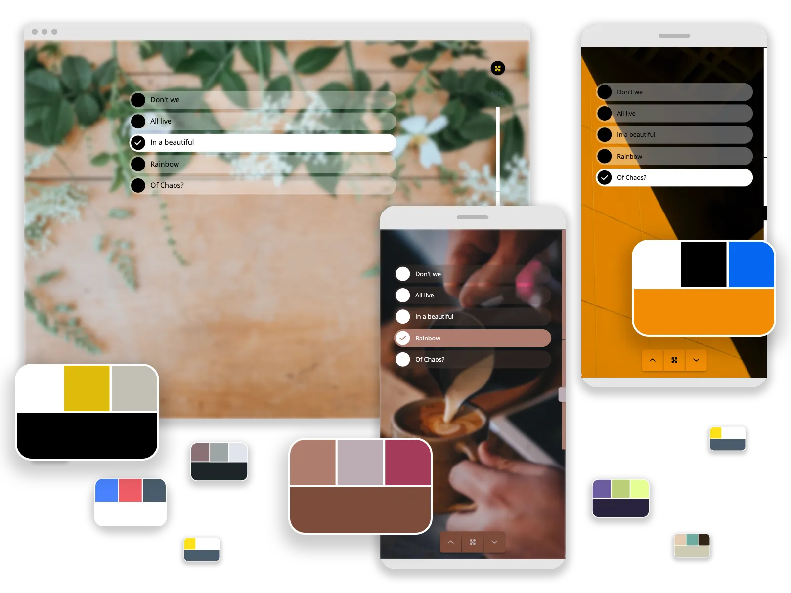 Linda application showing dynamic branding with custom logo, colors, and fonts