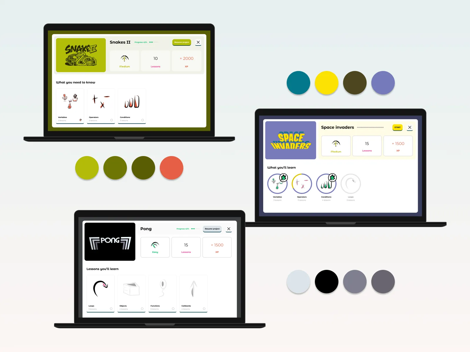 Adaptive colors for different projects